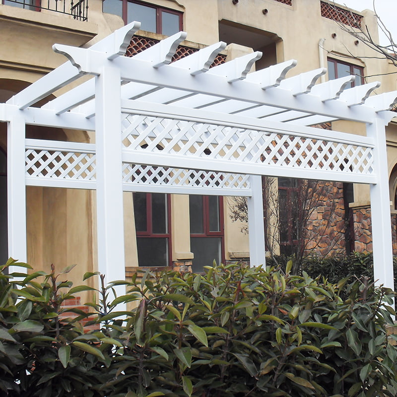 PVC -Pergola mit Gitter